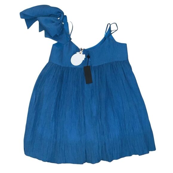 Gianni Bini x Jess Southern Lennon Crinkled Scoop Neck Bow Shoulder Dress - Picture 2 of 6